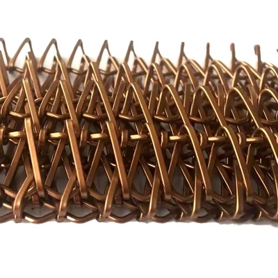 Interior Spaces Modern Elegance Architectural Wire Mesh Panels crafted from Copper and Brass with 69.6% Open Area