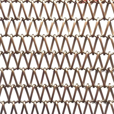 Interior Spaces Modern Elegance Architectural Wire Mesh Panels crafted from Copper and Brass with 69.6% Open Area