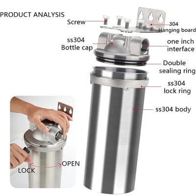 English Operating Language 20&quot; Stainless Steel Prefilter for Residential Water Filtration NO App Control