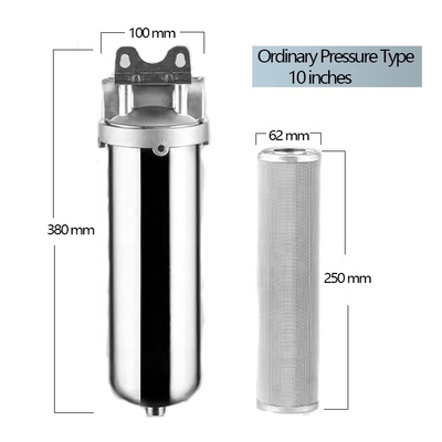 Flow Modular Stainless Steel Prefilter 10&quot; Filter Cartridge Length for SS304/SS316 and Ordinary Pressure Type
