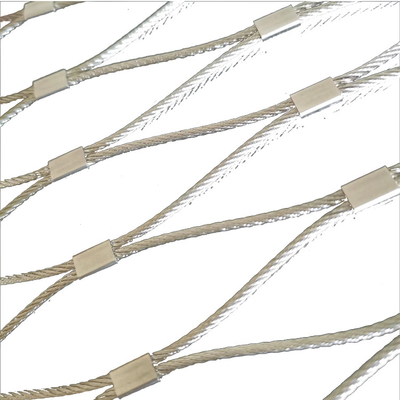 20mm to 200mm Mesh Size Architectural Decorative Stainless Steel Wire Rope Mesh with Woven Technique