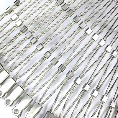 304 Stainless Steel Wire Rope Safety Net Ideal for Climbing Plants Mesh Size 20mm to 200mm Durable Ferrule Style Weave