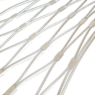 304 Stainless Steel Wire Rope Safety Net Ideal for Climbing Plants Mesh Size 20mm to 200mm Durable Ferrule Style Weave