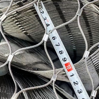 Balustrades Protecting Mesh Ferrule Style Flexible Stainless Steel Wire Rope Animal Enclosure Mesh