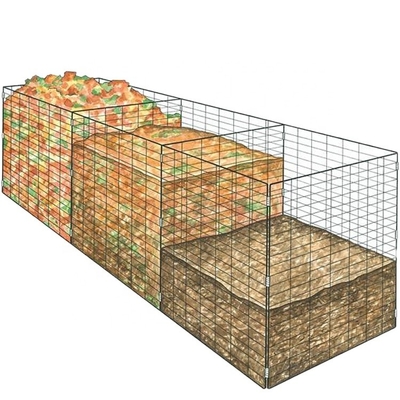 Rust-Resistant Coating and 2.0mm/4.0mm Wire Make Home Composting Easy with Rectangular Wire Mesh Compost Bin