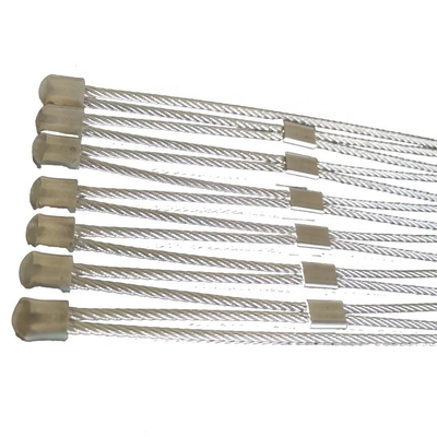 Balustrades Protecting Mesh Ferrule Style Flexible Stainless Steel Wire Rope Animal Enclosure Mesh