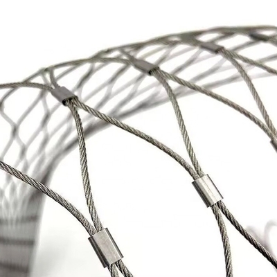 Balustrades Protecting Mesh Ferrule Style Flexible Stainless Steel Wire Rope Animal Enclosure Mesh