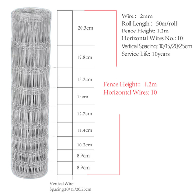 ECO FRIENDLY Wire Mesh Fence for Secure Pasture Enclosure Durable Woven Farm Fence Metal Type Iron