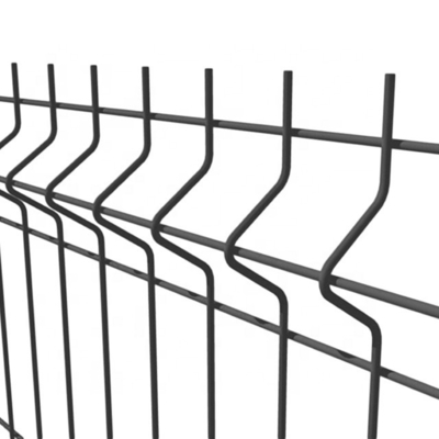 Sleek and Sturdy Contemporary 3D Curved Triangle Mesh Fence for Urban Landscapes