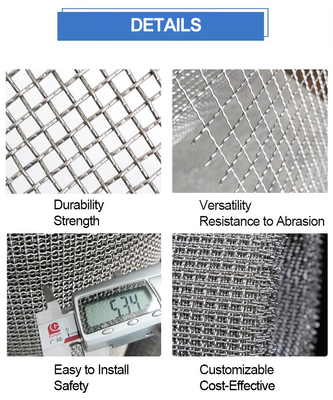 Industrial Grade Crimped Mesh Made of Galvanized Steel Wire Versatile and Durable for Various Applications