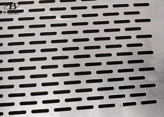 Galvanized Steel Slotted Hole Perforated Metal Mesh Long Life