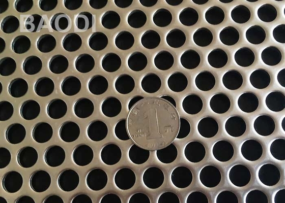 Galvanized Round Hole Staggered Screen 1mx2m Perforated Metal Mesh