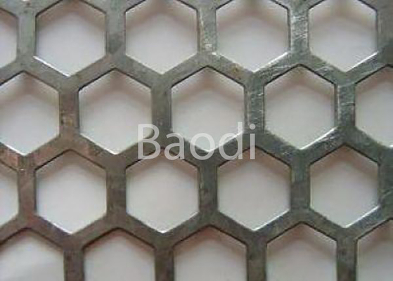 Hexagonal Hole Screen Galvanized 1.5m x 3m Perforated Steel Mesh
