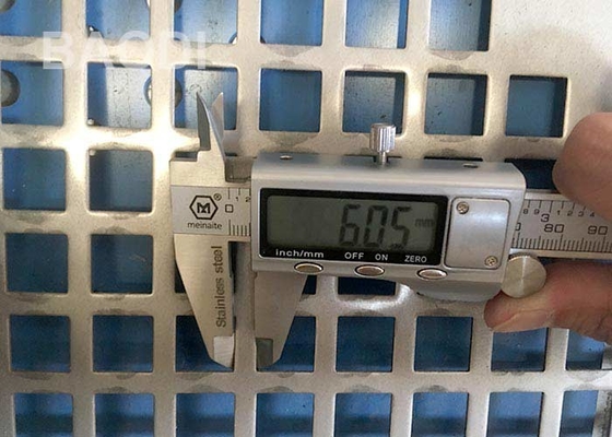 Square Hole Galvanized Decorative Screen ODM Perforated Mesh 1m X 2m