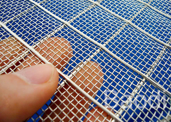 Woven Mining Support 0.4mm Galvanized Crimped Wire Mesh 1.5m Height