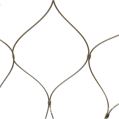 20mm to 200mm Mesh Size Architectural Decorative Stainless Steel Wire Rope Mesh with Woven Technique