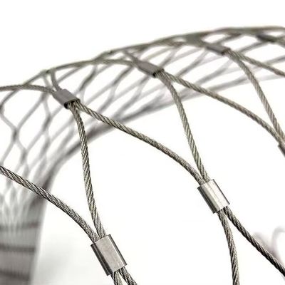 304 Stainless Steel Wire Rope Safety Net Ideal for Climbing Plants Mesh Size 20mm to 200mm Durable Ferrule Style Weave